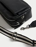 Faux Leather Cross Body Camera Bag