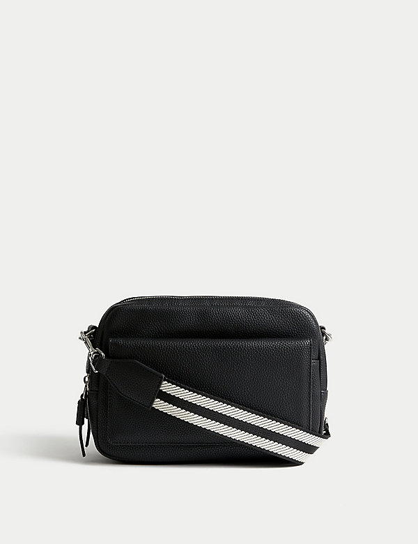 Faux Leather Cross Body Camera Bag - LV