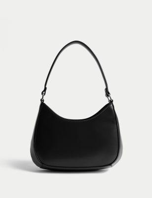 

Womens M&S Collection Faux Leather Underarm Bag - Black, Black