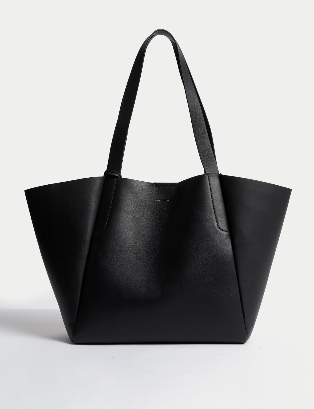 Black and discount white leather bag