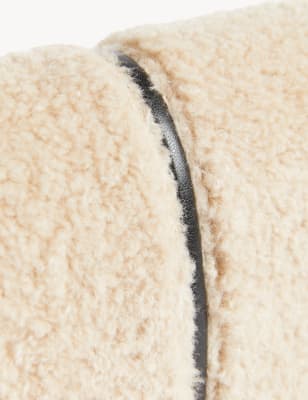 

Womens M&S Collection Faux Shearling Saddle Cross Body Bag - Beige, Beige