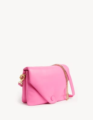 

Womens M&S Collection Gepolsterte Schultertasche aus Kunstleder - Blütenfarben, Blütenfarben
