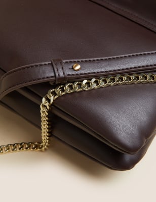 

Womens M&S Collection Faux Leather Padded Shoulder Bag - Chocolate, Chocolate