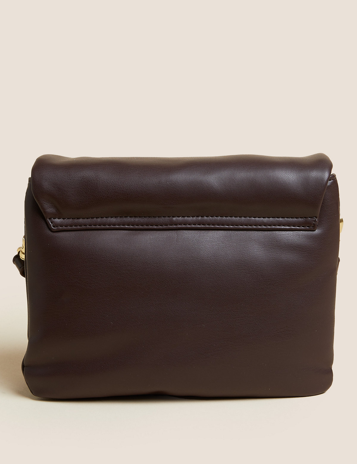 Faux Leather Padded Shoulder Bag