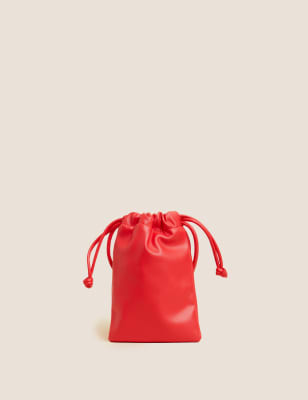

Womens M&S Collection Faux Leather Phone Bag - Flame, Flame