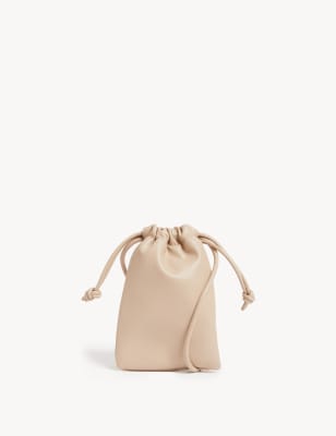 

Womens M&S Collection Faux Leather Phone Bag - Natural, Natural
