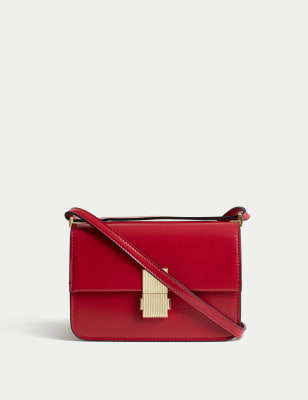 

Womens M&S Collection Faux Leather Cross Body Bag - Red, Red