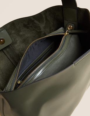 Black Sac smooth-leather tote bag, Aesther Ekme