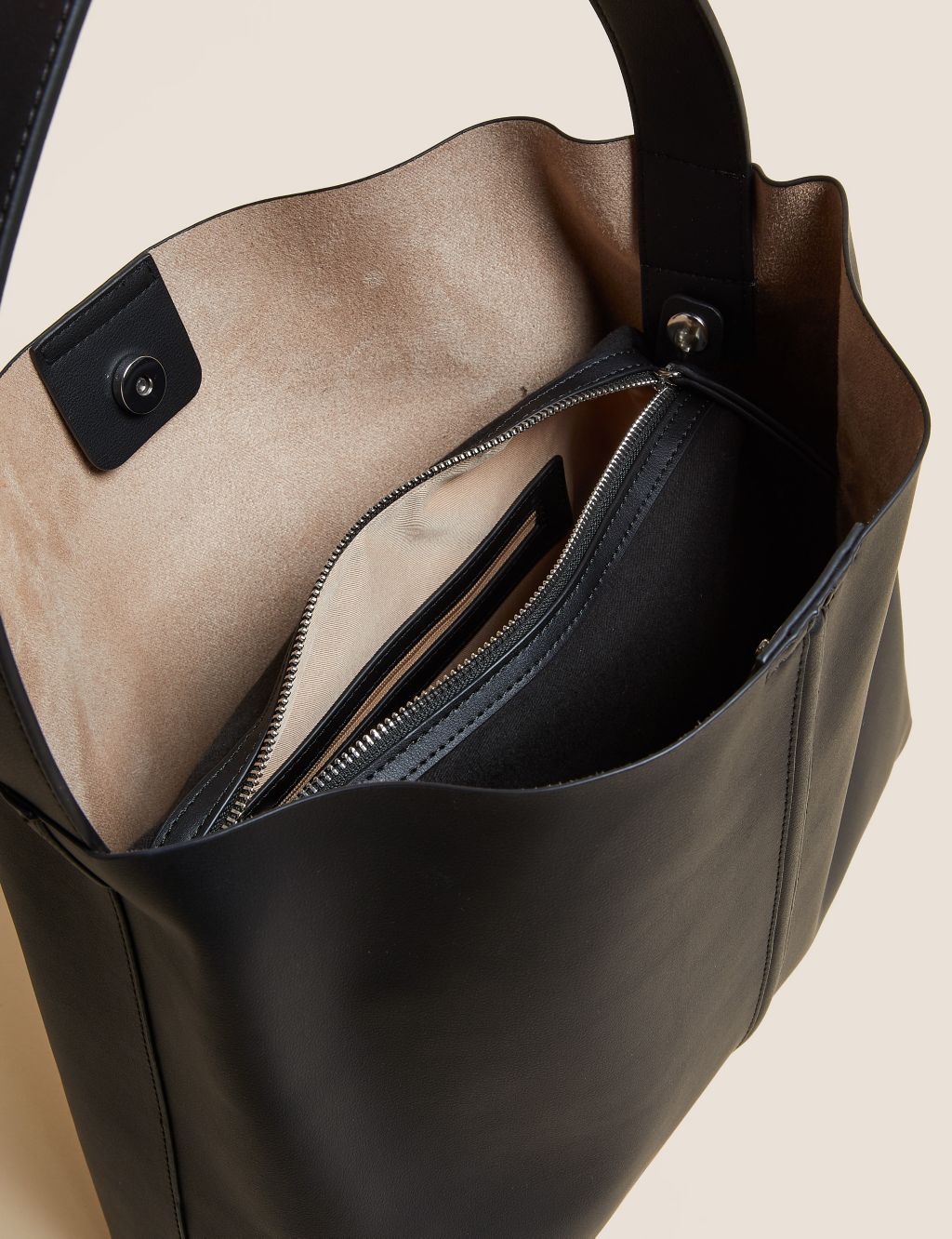 Faux Leather Shoulder Bag image 3