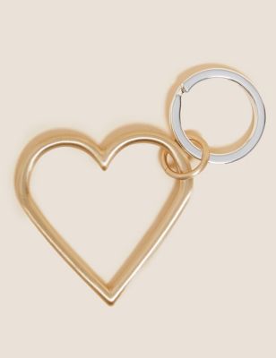 

Womens M&S Collection Heart Keyring - Gold, Gold