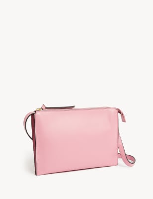

M&S Collection Bolso estilo bandolera de piel con varios bolsillosWomens - Rosa Empolvado, Rosa Empolvado