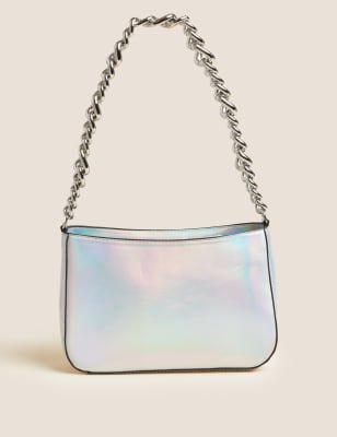  Metallic Silver Handbag