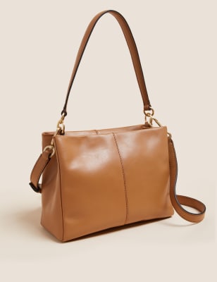 

M&S Collection Bolso estilo bandolera de pielWomens - Café Con Leche, Café Con Leche