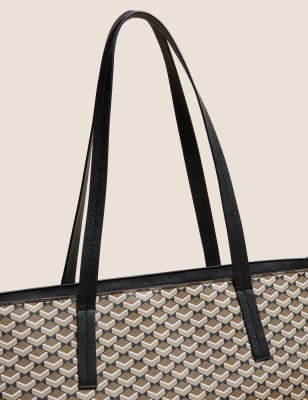 

Womens M&S Collection Geometric Tote Bag - Praline, Praline