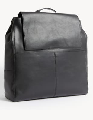 Leather Top Handle Backpack