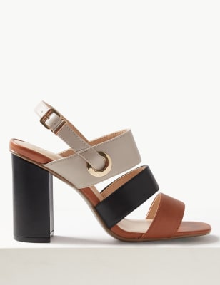 m&s gold sandals