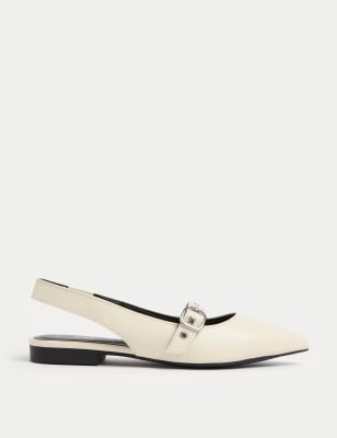 Flat pointed 2024 slingback shoes