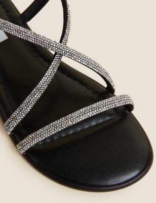 

Womens M&S Collection Sparkle Strappy Flat Sandals - Black, Black