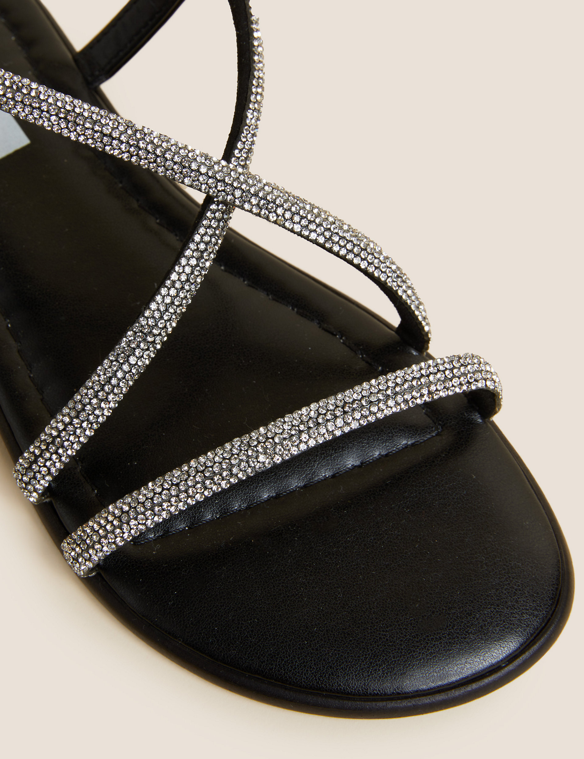 Sparkle Strappy Flat Sandals