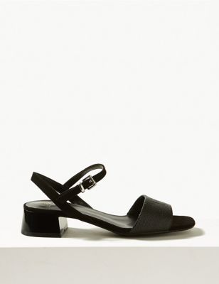 simple black heel sandals