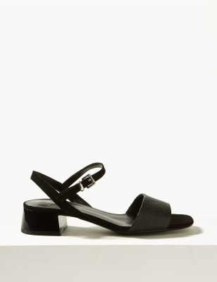 simple black heel sandals