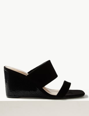 m&s ladies wedge sandals