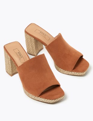 Platform Open Toe Mules