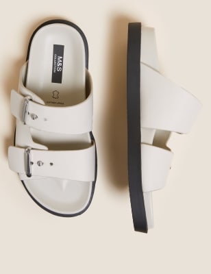 

M&S Collection Sandalias de piel con plantillaWomens - White, White