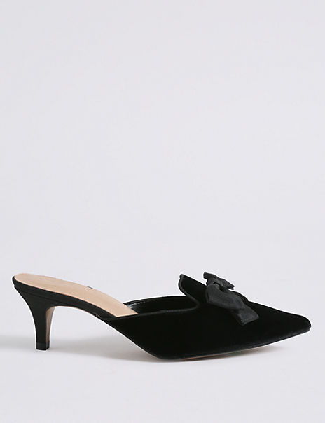 Kitten Heel Bow Mule Shoes | M&S Collection | M&S