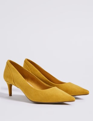 Mustard kitten 2024 heel shoes