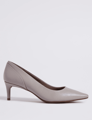 Kitten Heel Pointed Toe Court Shoes | M&S Collection | M&S