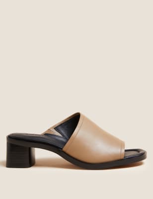 Black low heel discount mules