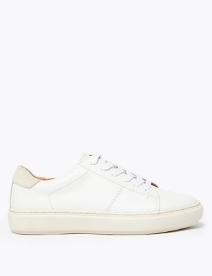 Leather Lace Up Trainers 