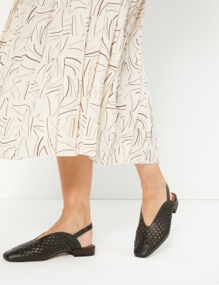 square toe slingback shoes