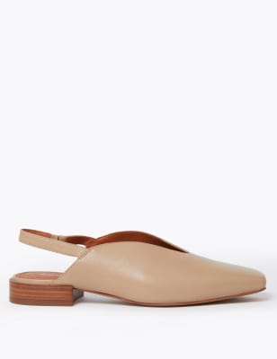 slingback square toe shoes