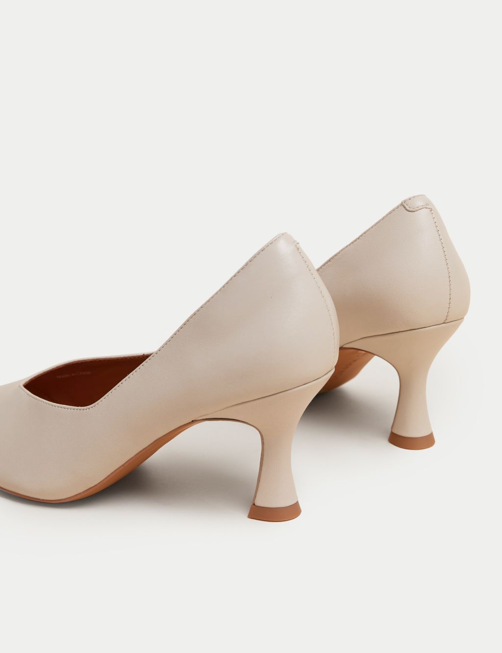 Leather Statement Pointed Court Shoes image 2