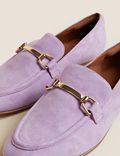 Suede Stain Resistant Bar Trim Loafers