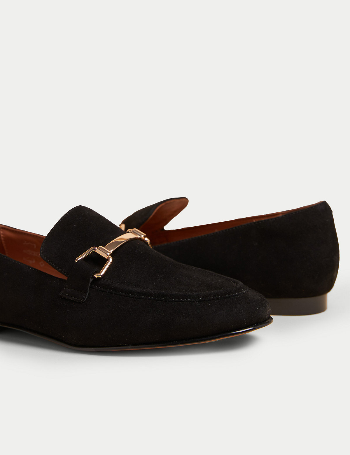 Suede Stain Resistant Bar Trim Loafers