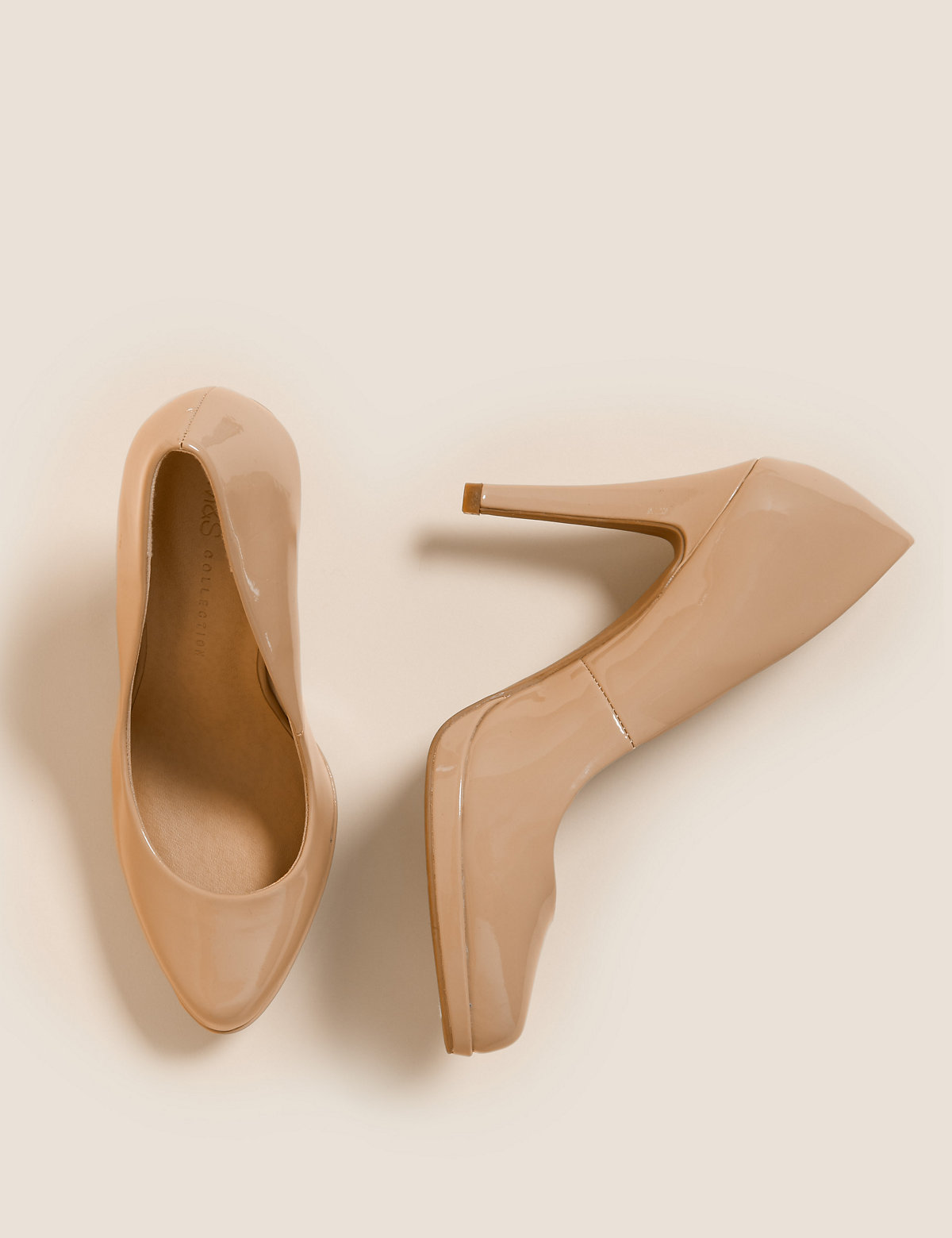 Patent Stiletto Heel Court Shoes