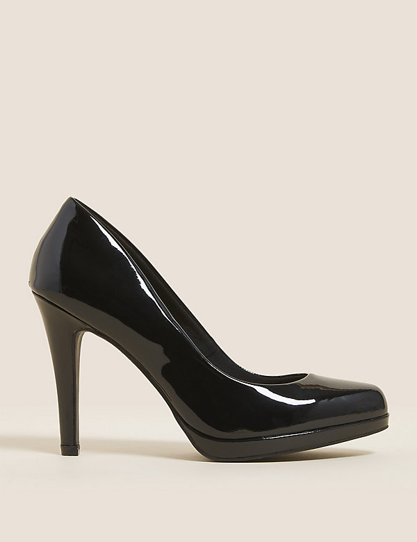 Patent Stiletto Heel Court Shoes - NZ
