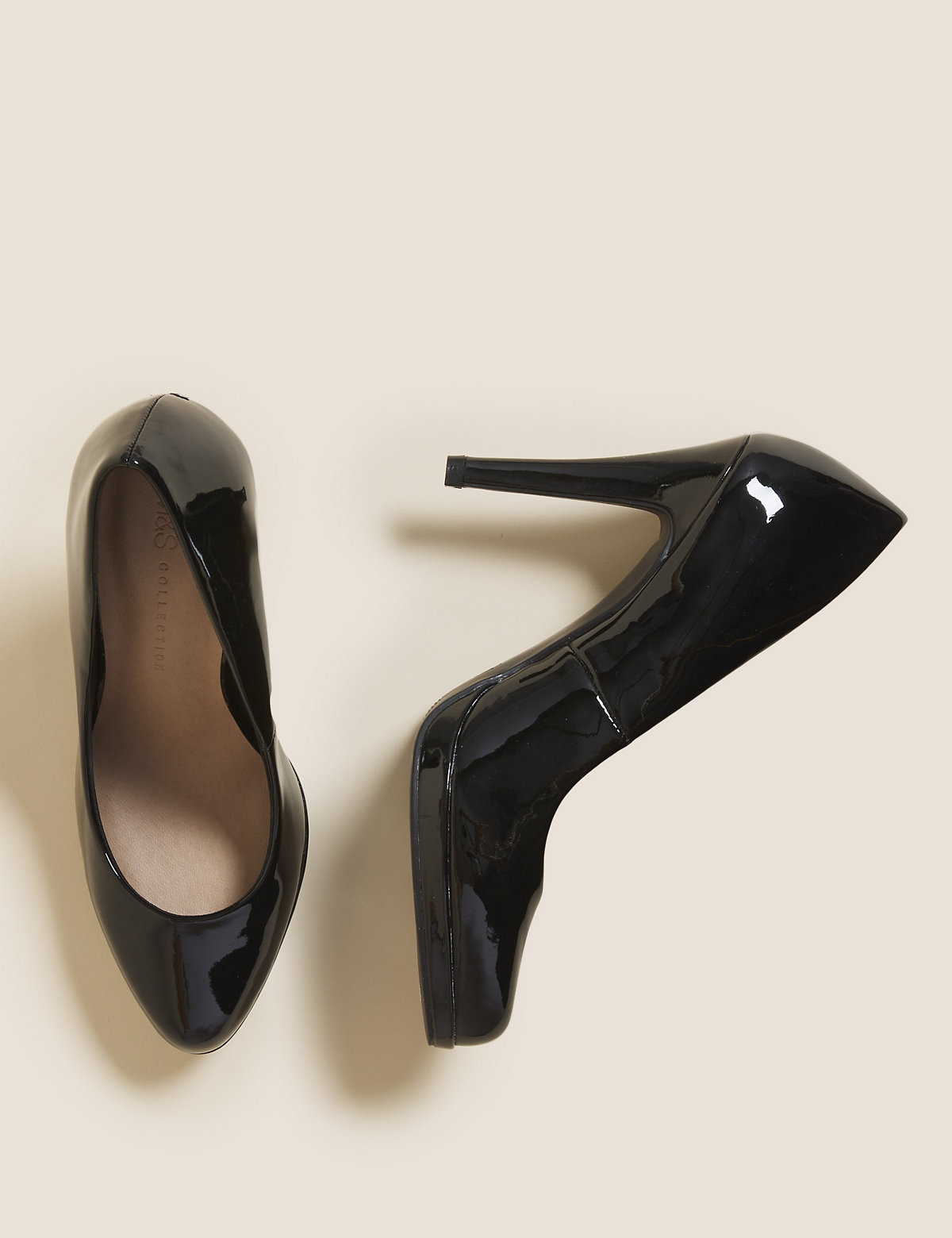 Patent Stiletto Heel Court Shoes
