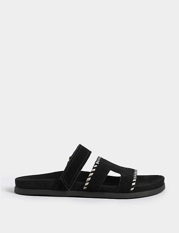 Suede Footbed Sandals - NZ