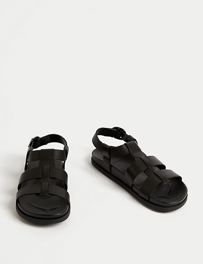 Ankle Strap Black Sandals