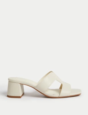 Wide Fit Block Heel Mules - US