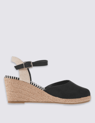 Wide Fit Wedge Heel Closed Toe Espadrilles | M&S Collection | M&S