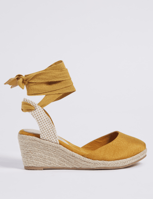 wide fit tie up espadrilles