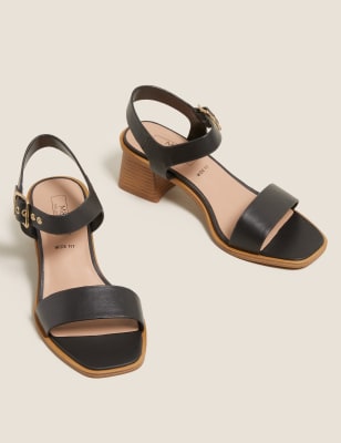 wide block heel sandals