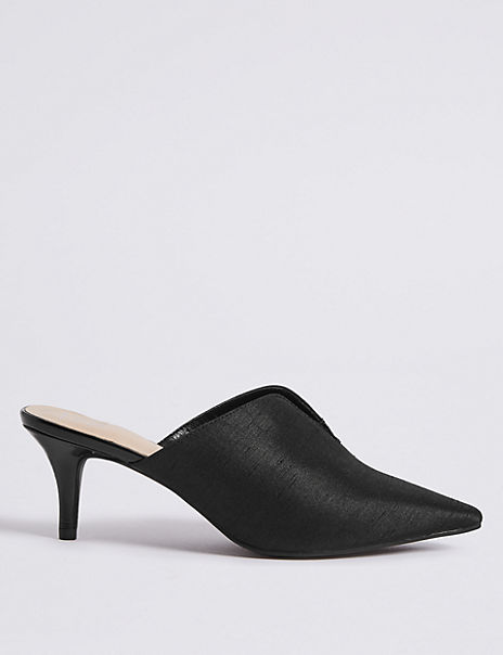 Wide Fit Kitten Heel Mule Shoes | M&S Collection | M&S