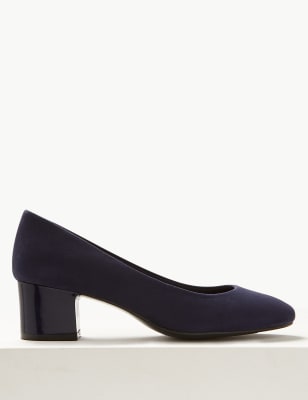 Wide fit block heel court shoes new arrivals