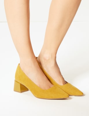 wide fit yellow shoes